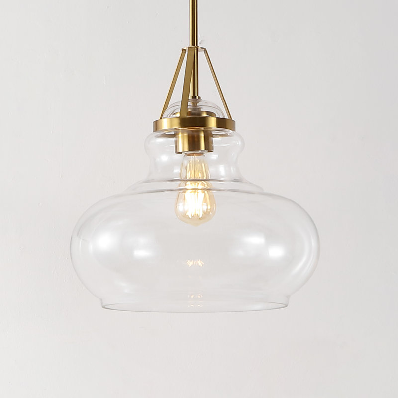 Murnie 1 - Light Brass Gold Schoolhouse Pendant