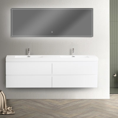 72" Floating Bathroom Vanity With Sink