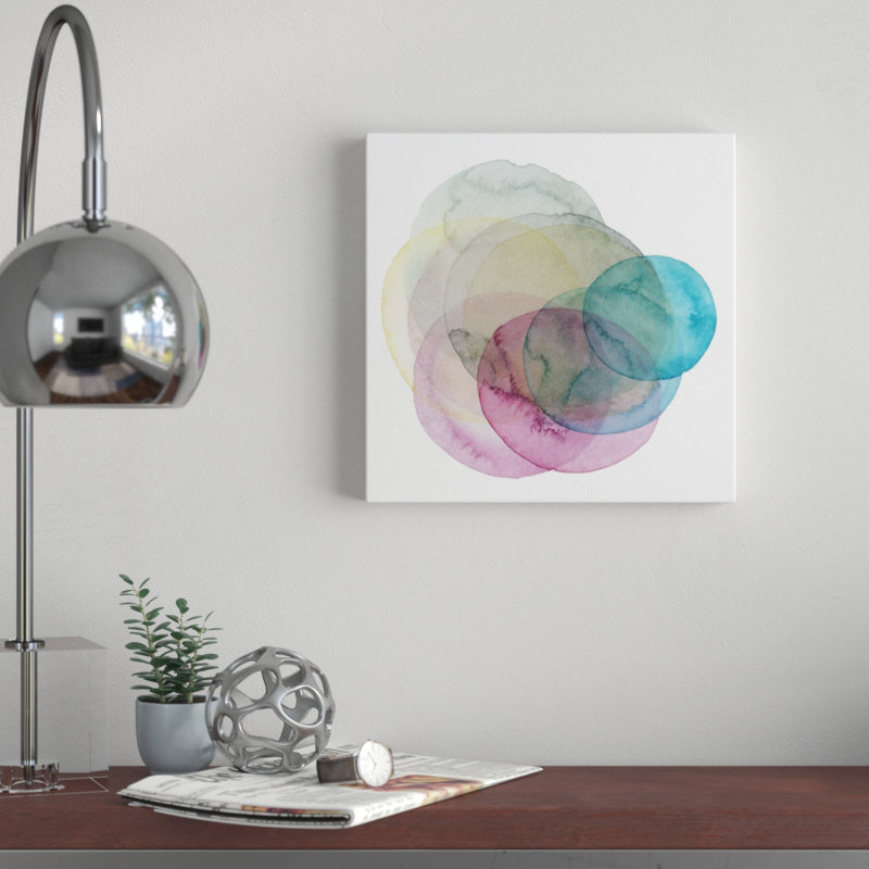 «Evolving Planets II», peinture sur toile tendue, H 12 po x l 12 po