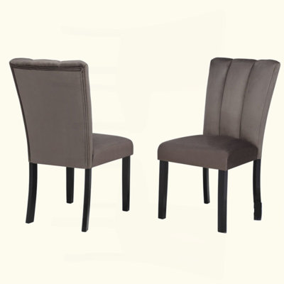 Ensemble de chaises de salle à manger en velours cèdre (ensemble de 2)