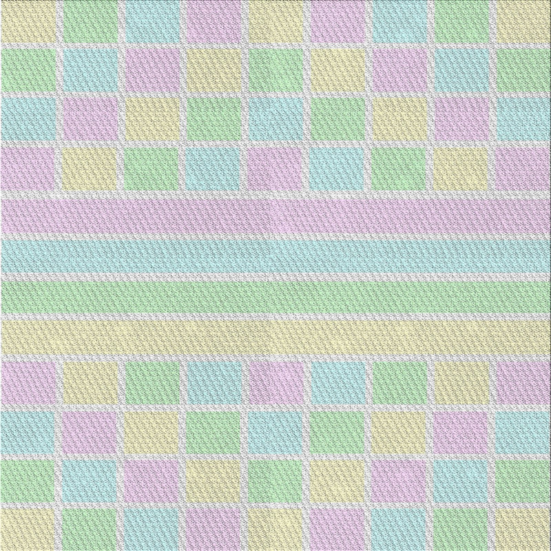 Tapis jaune à carreaux Kitterman, Carré 6 pi