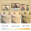 Velours côtelé modulaire à 3 places Camel avec dimensions surdimensionnées, coussin de bonne résilience et support stable pour un usage domestique, canapé de 130 po en chameau, conception ergonomique, tissu, unité de coin mobile