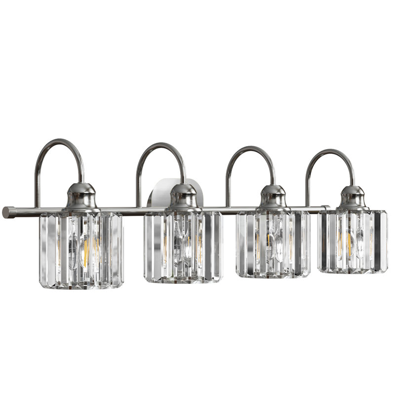 Wilmon Light Metal Dimmable Bathroom Vanity Light, Brushed Nickel, 4