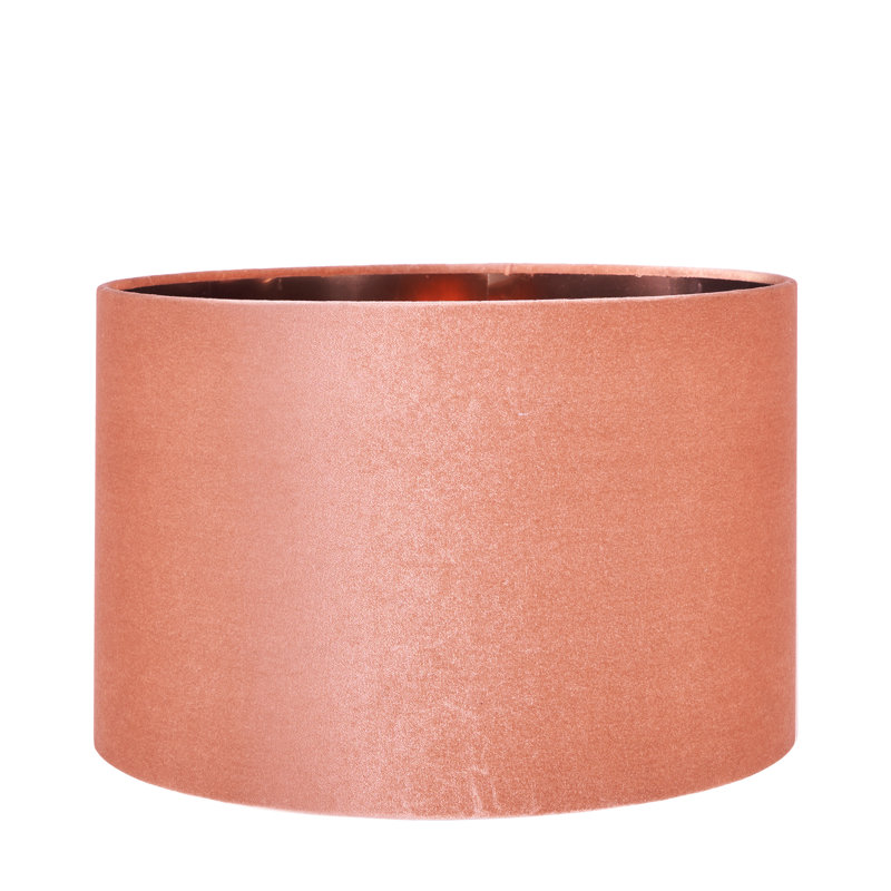 Bow 20cm H Velvet Drum Lamp Shade ( Clip On ), Apricot, 26.5cm H x 40cm W x 40cm D