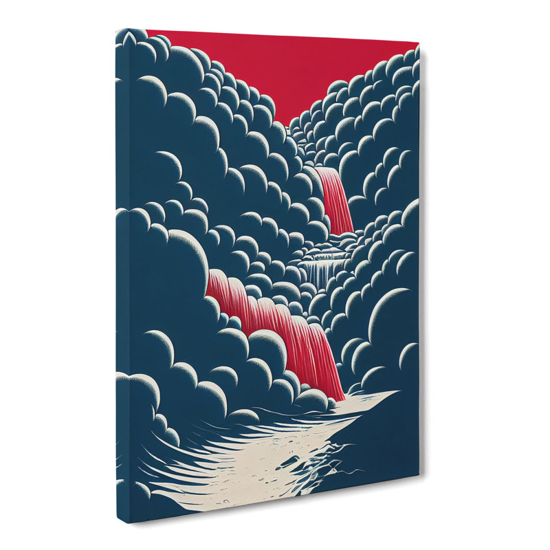 Namboodri Pop Waterfall - Wrapped Canvas, 60cm H x 40cm W x 3cm D