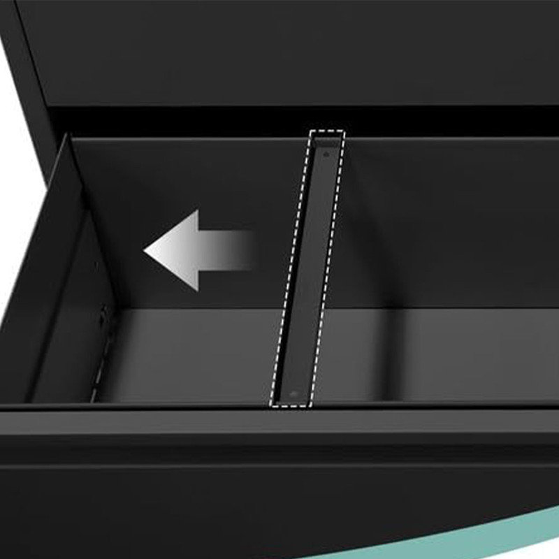 Durable Lateral File Cabinet with , 2 Drawer and Lock, Storage Cabinet for Hanging Files Letter/Legal/A4, Black