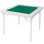 Table carrée pliante pour cartes, table de Mahjong avec feutre vert, plateaux à copeaux et porte-gobelets, tables de domino portables pour 4 joueurs, tables de jeu de cartes pour le jeu de poker de mahjong