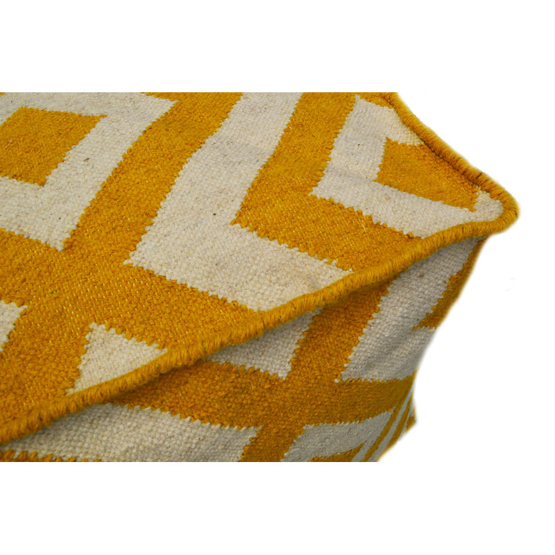 Luisa 50cm Wide Square Geometric Pouf Ottoman