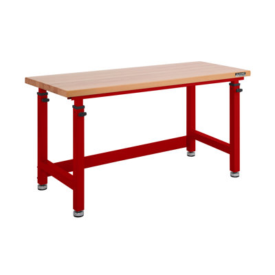 Seville Classics UltraHD Adjustable Height Workbench, 60" W x 24" D x 28.5" - 42" H