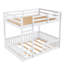 Structure de lit superposé double en bois massif avec échelle et garde-corps de sécurité, aucun sommier nécessaire, lit superposé en bois de pin robuste pour dortoir de chambre d'amis-633633630