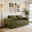 2-in-1 Folding Convertible Sofa Bed, Modern Corduroy Sleeper Couch with 2*pillows, Futon Modular Upholstered Boneless Loveseat with Pull-Out Bed-1185583492-1186820302