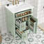 Meuble-lavabo sur pied 24 po avec lavabo, vert-121083620