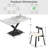 5-Piece Modern Rectangular Sintered Stone Dining Table Set With 4 Faux Leather Chairs-116240197-116240200