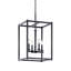 Luminaire suspendu noir 4 lumières Crosby