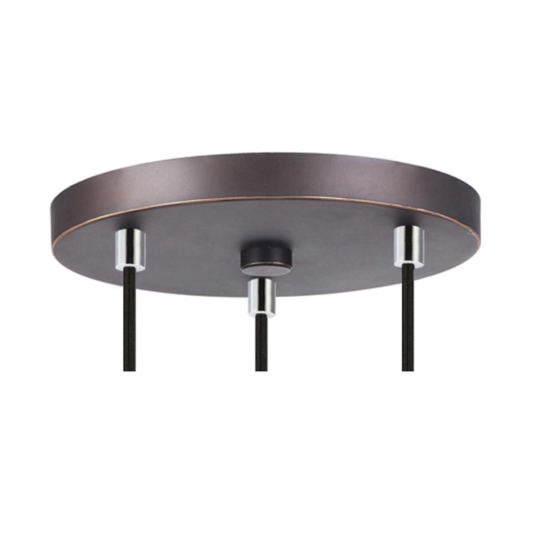 Suspension cylindrique en grappe 3 lumières Rosendahl, Halogène, Bronze / chrome