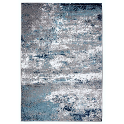 Tapis gris / bleu / blanc Willington