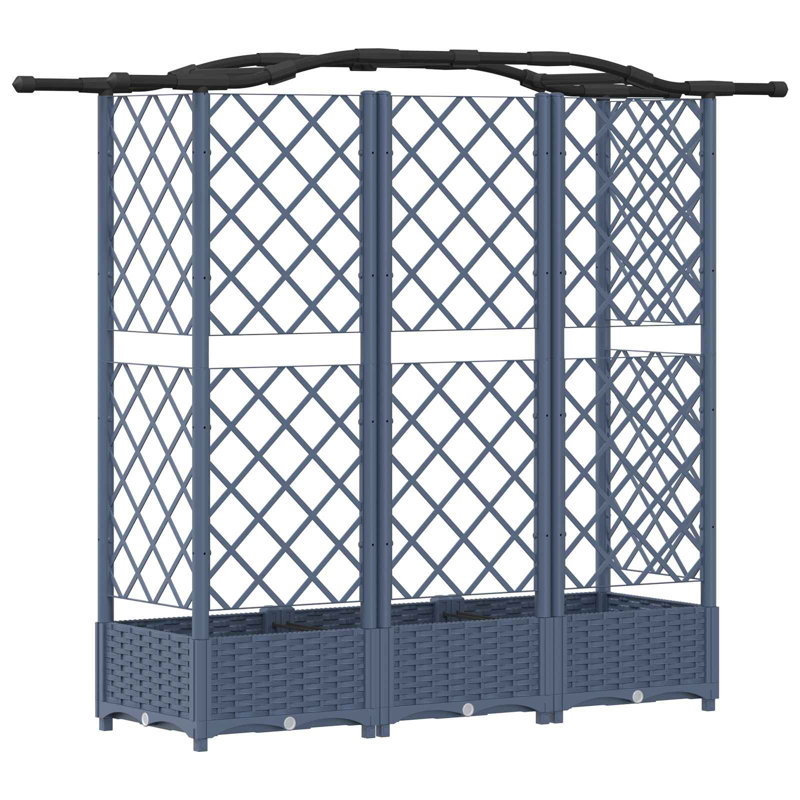 Planter, 126cm H x 163cm W x 40cm D, Grey