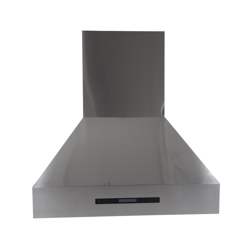 Hotte de cuisine murale à conduit 36 "650 CFM en nickel brossé