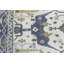 Tapis de couloir bleu / brun en laine noué à la main à motif floral 2 pi 6 po x 8 pi