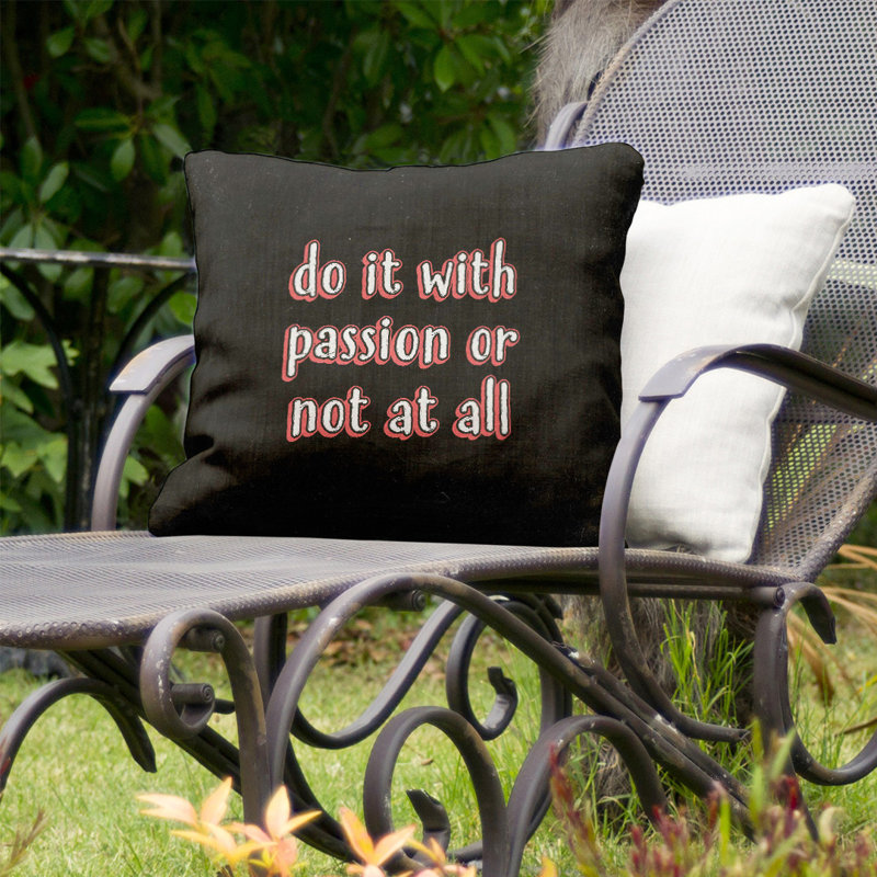 Outdoor Reversible Throw Pillow, 18" x 18", Red