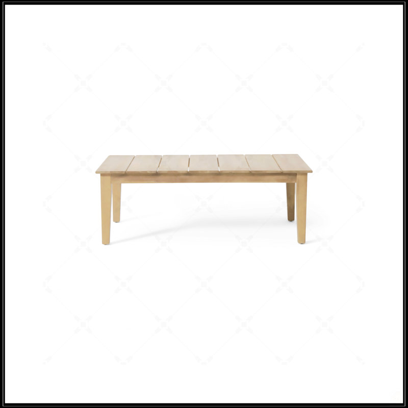 Table basse d'extérieur en bois d'acacia
