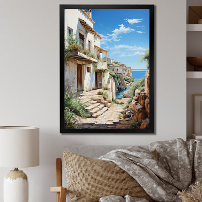 Spain Azure Coastline Village V - Spain Wall Art Living Room