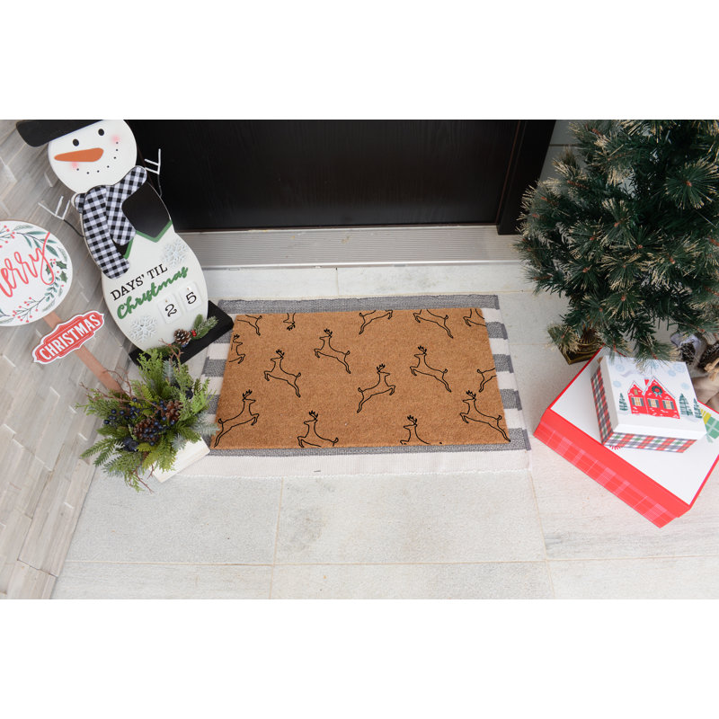 Non-Slip Christmas Outdoor Doormat, 18" W x 30" L