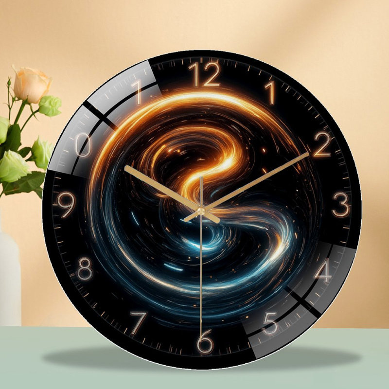 Horloge murale galactique avec horloge artistique 12 po