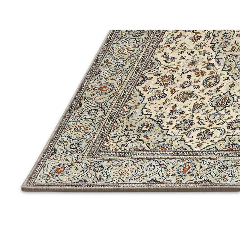 Tapis noir/beige traditionnel, Rectangle 2 pi x 5 pi