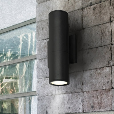 Mundo 12 Inch Integrated LED Round Up Down Outdoor Armed Sconce - Waterproof Design