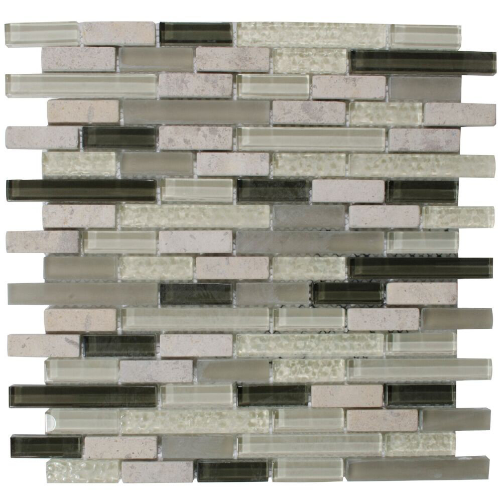 Victory 1" x 2" Glass Linear Mosaic Wall & Floor Tile The Tile Life 