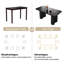 Ensemble de table de salle à manger rectangulaire moderne 62,99 "avec 4 chaises pour la cuisine, le bar et le salon-590484771-590484768