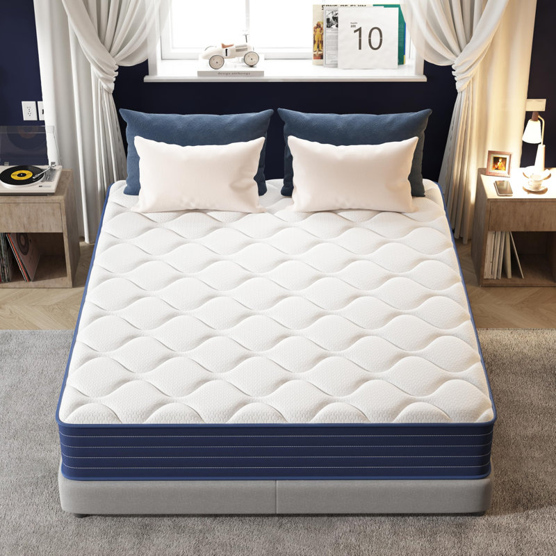 12" Twin  medium firm hybrid mattress in a box with cooling pocket spring and CertiPUR-US certified memory foam, 12", Twin