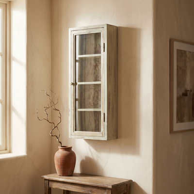 Armoire à porte en verre récupéré