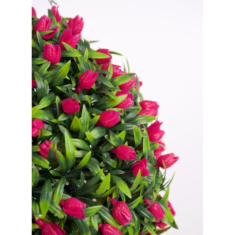 Faux Plant, 38cm H x 38cm W x 38cm D, Pink