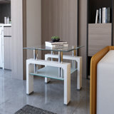 Midori Glass Top End Table