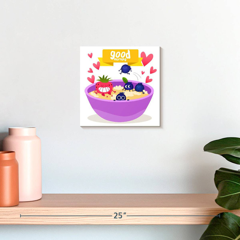 Yarlin Cartoon Breakfast, 10" H x 10" W