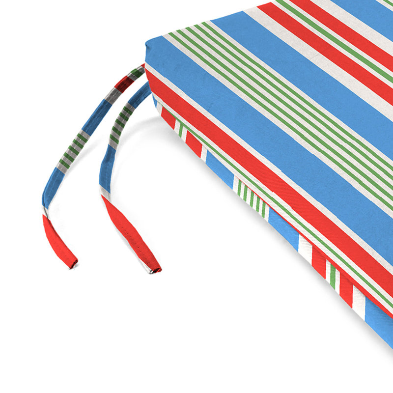 Outdoor Seat/Back Cushion, Multi-Colored Striped 2