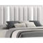 Ressy Platform Bed With LED, Channel Tufted Upholstery, Wood-115686220