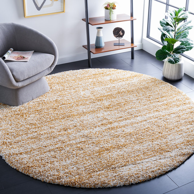 Tapis ivoire Jon-Paul, Rond 7 pi, Gold/Ivory