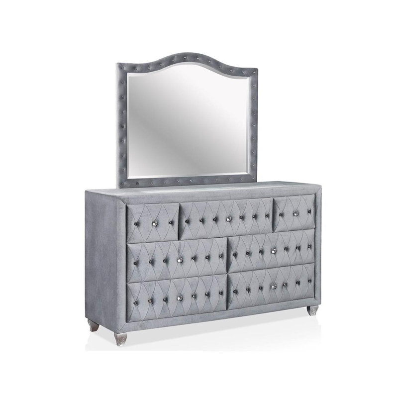 Commode Alzir Glam, gris