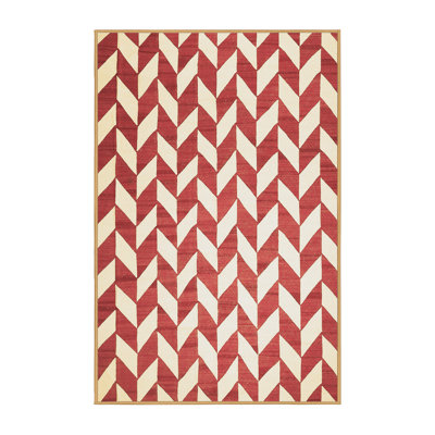 Tapis contemporains brun lavable à la machine 548