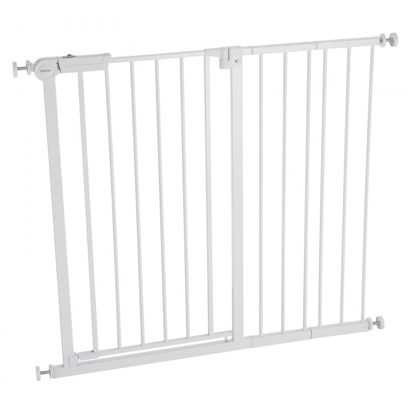 Barrière pour bébé 26-40 pouces de largeur réglable 36 po de hauteur pour chien blanc, Blanc