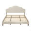 Très grand lit plateforme tapissier avec tête de lit réglable, lit plateforme rembourré en tissu de lin de style simple et moderne, aucun sommier tapissier requis, assemblage facile-1960433314-1960433325