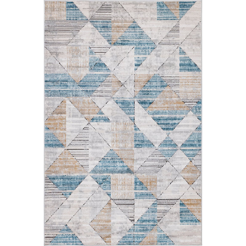 Geometric Indoor Rug, Rectangle 5'1" x 8'