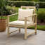 Ensemble de 2 fauteuils d'extérieur Beli, housses beige lavables, brun naturel