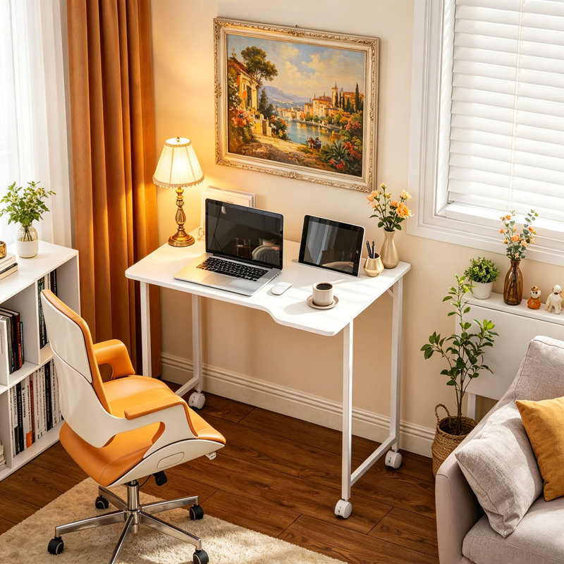 Steel Computer Desk, White