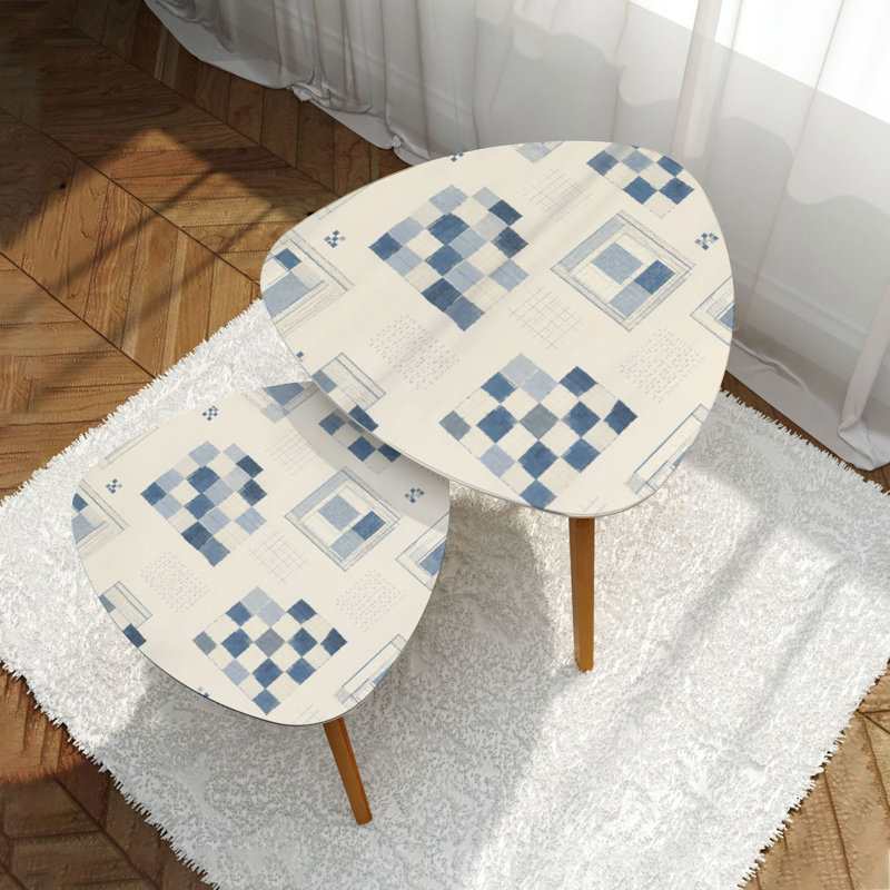 Ensemble de 2 tables basses gigognes Triangle