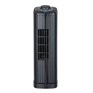 14" Desktop Ultra Slim Oscillating Tower Fan, Black