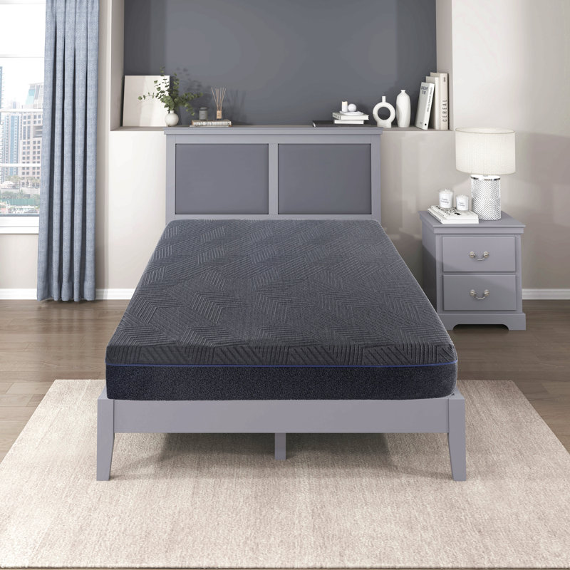 Green Tea Gel-Infused Memory Foam Mattress, Gray, Mattress In A Box, Full